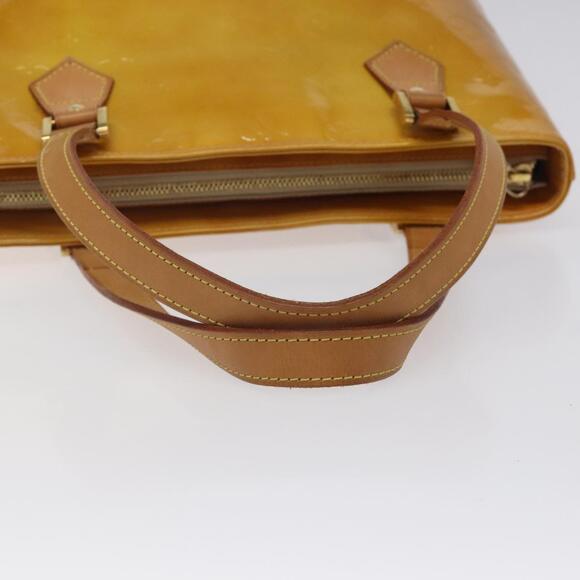LOUIS VUITTON Monogram Vernis Houston Hand Bag Beige M91004 - Picture 7 of 13